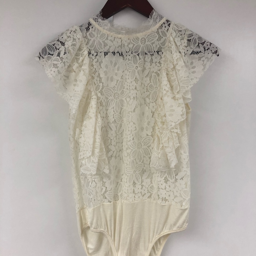 Cream lace bodysuit